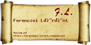 Ferenczei Lóránt névjegykártya
